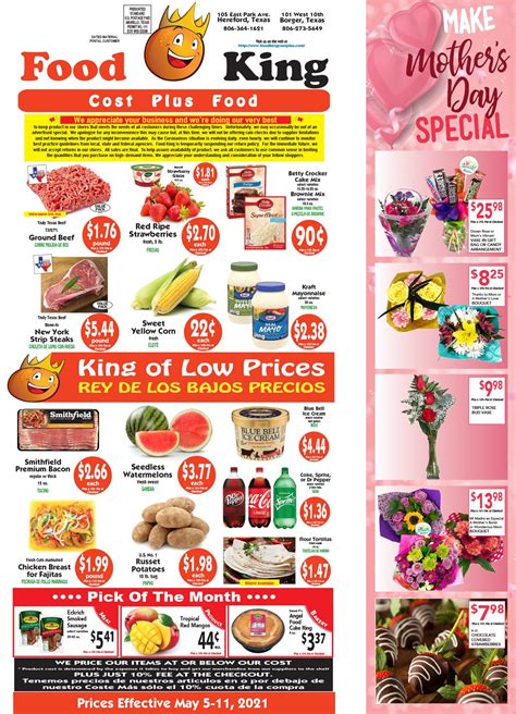 Food king ad - Food King Ad (9/21/22 – 9/27/22) Weekly Preview. See the latest Food King ad and Early Food King Weekly Ad Preview. Flip through the Food King Ad Flyer to see the upcoming deals! View Site.